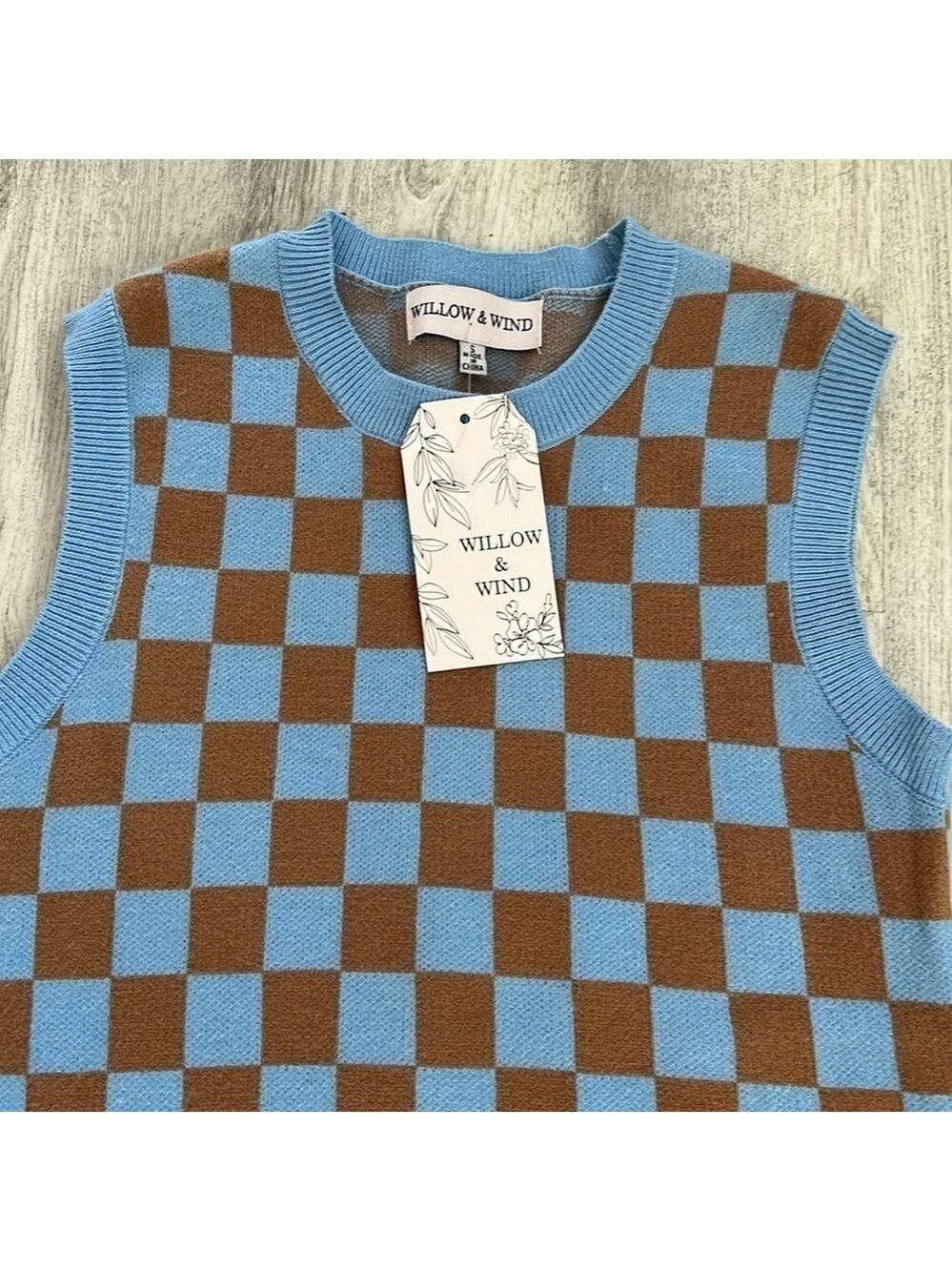 NWT checkered retro 90s vibe knit dress - Picture 3 of 7